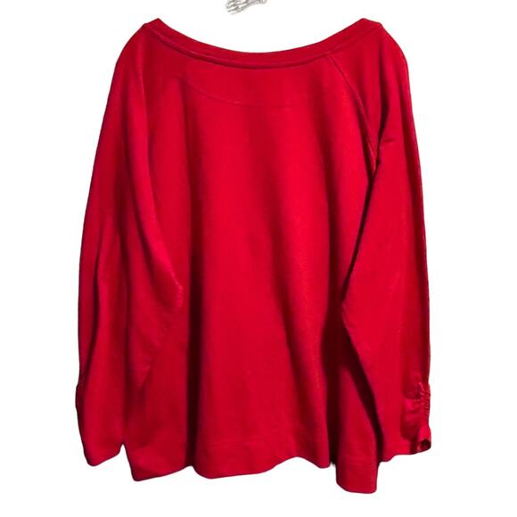 AVE LEISURE 22 / 24 Pullover LOVE Spellout Sweatshirt Snowflake Holiday Pullover - Picture 8 of 8